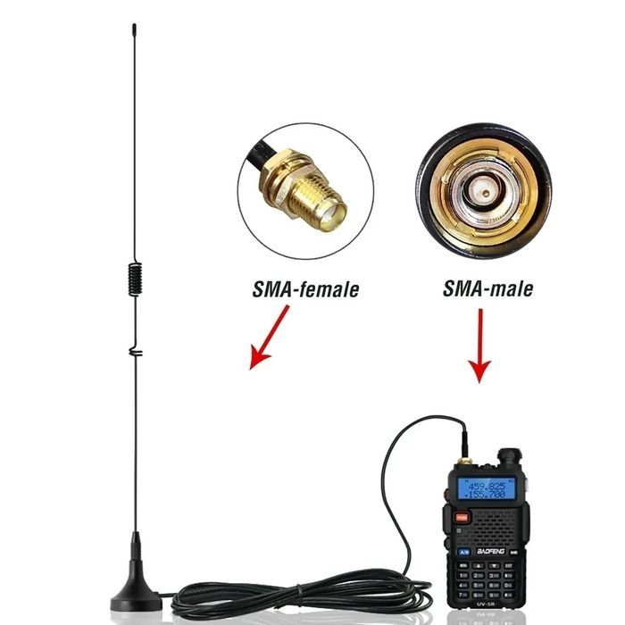 Abbree AR-771 38cm Retevis RHD-771 AR-152 48, 108см  SMA-F SMA-M HA06