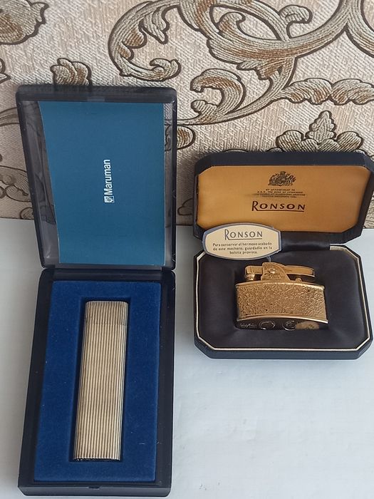 Зажигалка Запальничка Газовая Maruman Japan Бензиновая зажигалка RONSON ENGLAND Раритет Винтаж