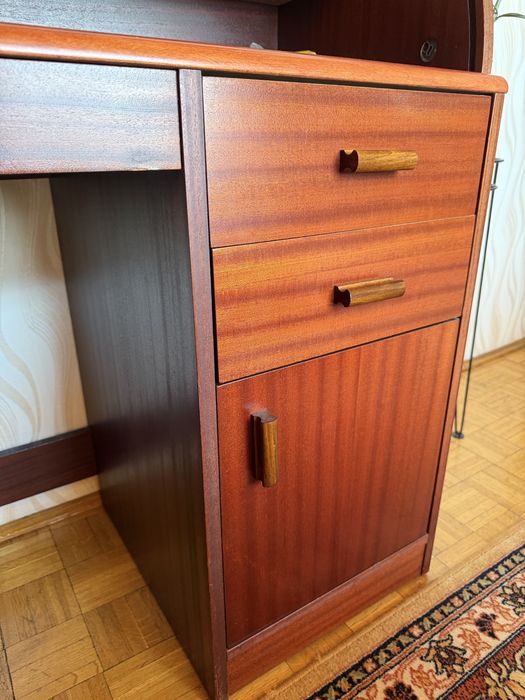Sekretarzyk z roletą vintage / biurko retro – bardzo dobry stan