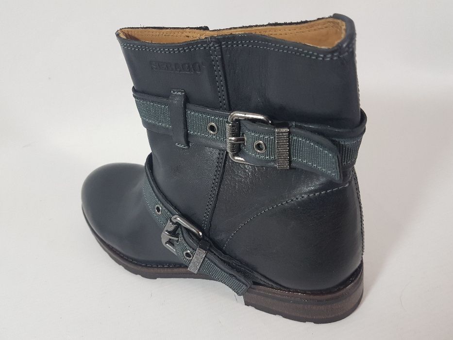 SEBAGO BOTKI DAMSKIE SKÓRA naturalna 35 nowe czarne
