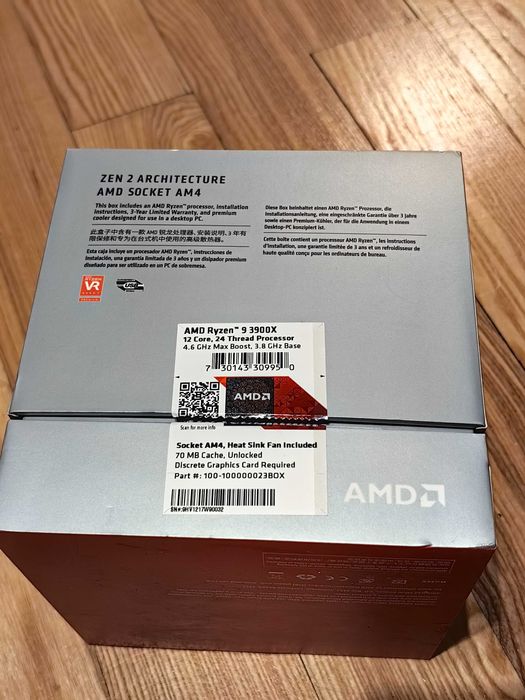 AMD Ryzen 9 3900X (64M Cache, 12x  48    3.8GHz 4.6GHz boost