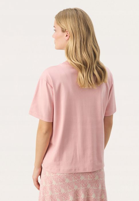 Simple 38 M T-Shirt Damski Różowy 100% Bawełna Pink Oversize D3033