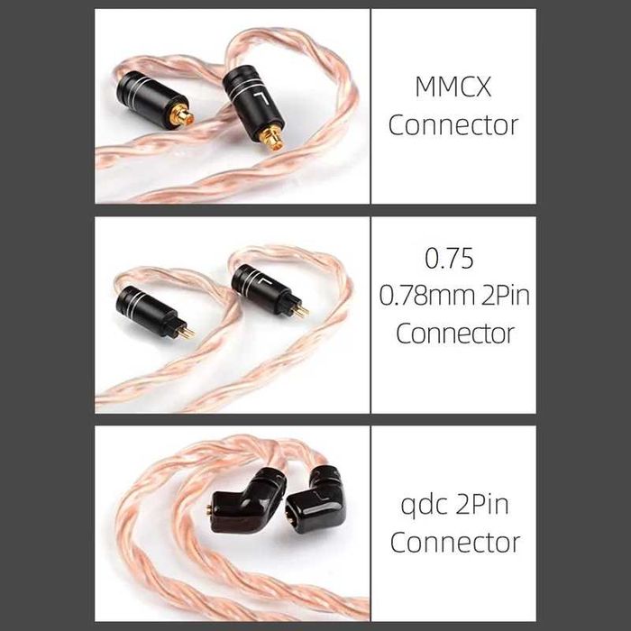 ‼️ NiceHCK GCT5 - сменный 4-х жильный медный OCC кабель для наушников!