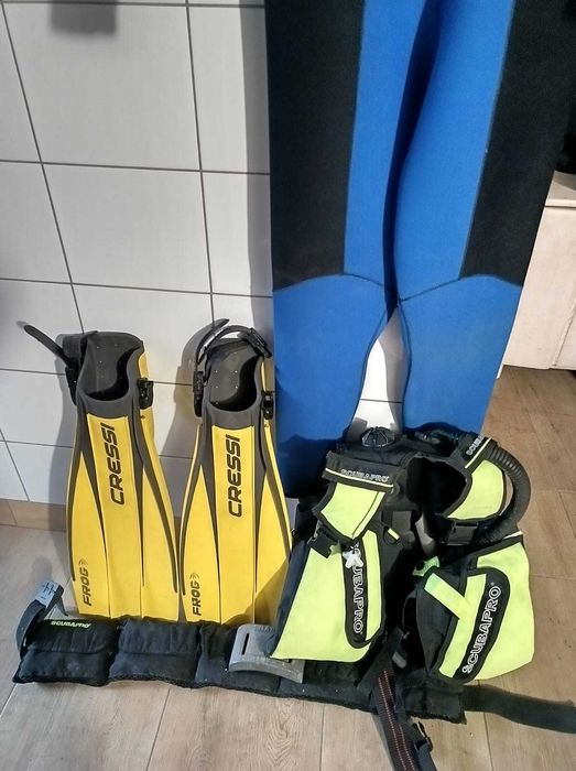 Zestaw do nurkowania (pianka, pas, płatwy, jacket)
