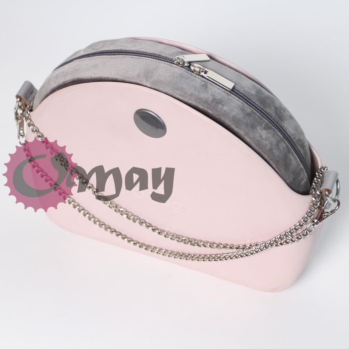 organizer OBAG MOON LIGHT welur szary velvet 2 kieszenie wkład OMAY.pl