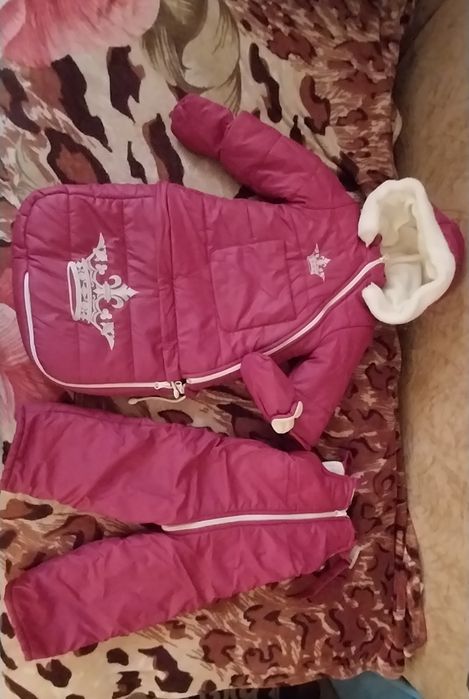 Комбінезон на дівчинку зимовий 3в1 від 0+до2років