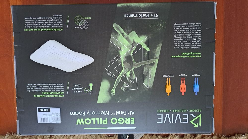 Almofada Ergonómica Cama - Revive Ergo Pillow Memory Foam 60×40 (NOVO)