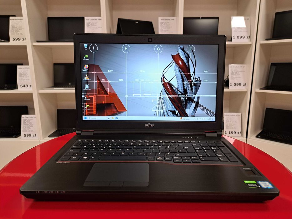 Mocny 15" FUJITSU Celsius H7510 Xeon W-10855M 16GB/512GBSSD Nvidia 4GB