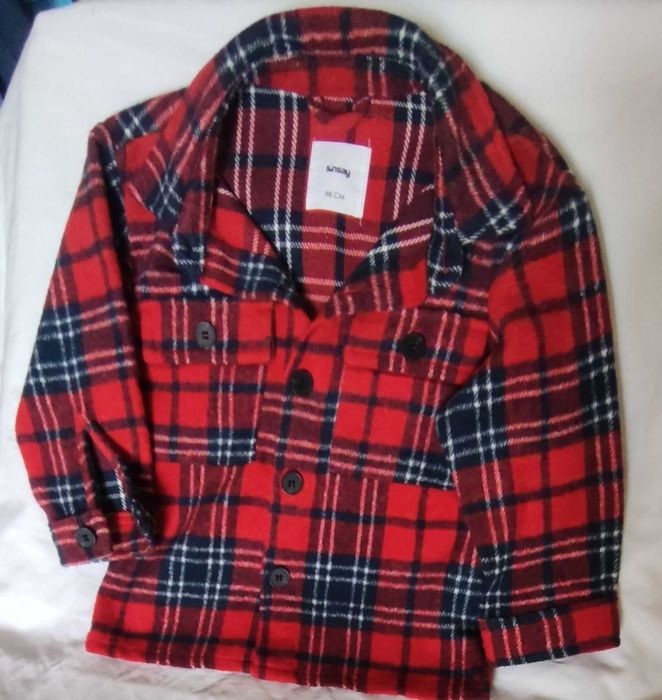 Сорочка, рубашка дитяча тепла в клітинку 98 см, 3-4 роки  sinsay