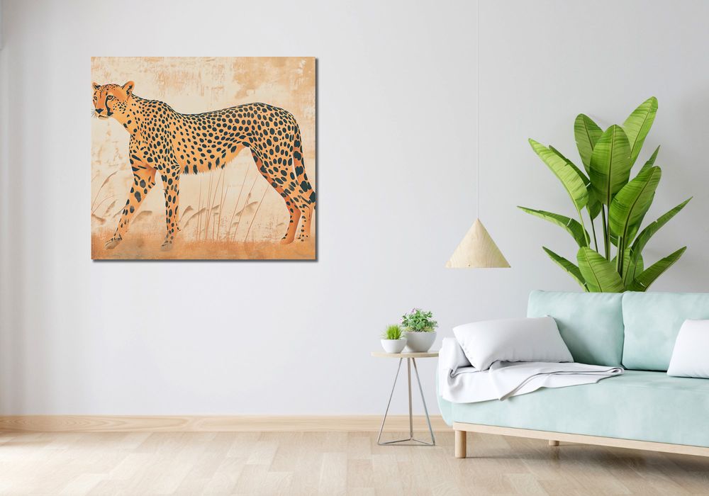 Obraz 100x90cm Gepard w Ruchu