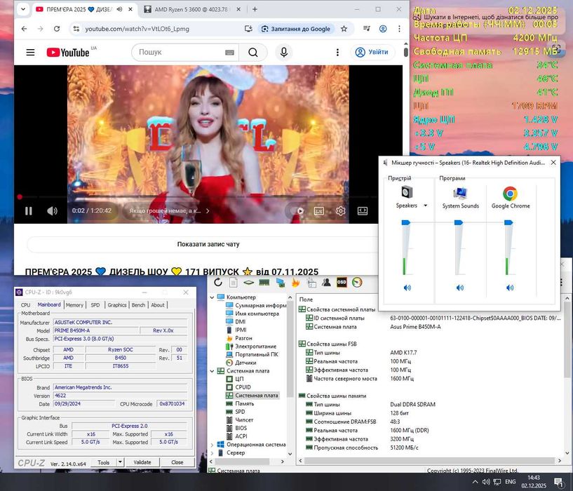 Комплект AM4 Мати проц пам'ять кулер