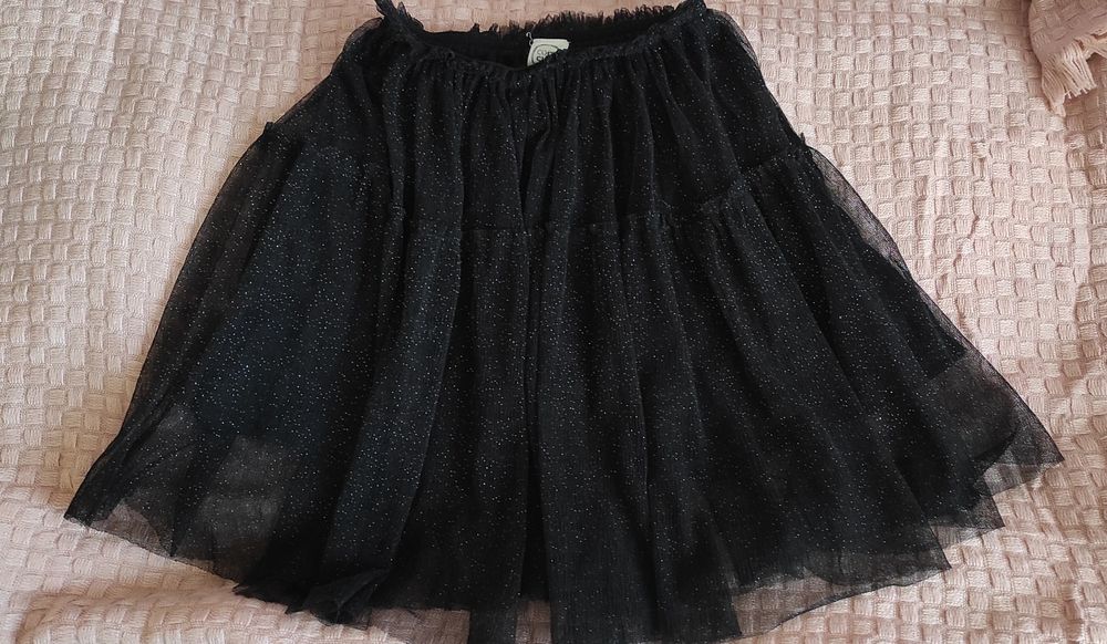 Spódniczka, spódnica, czarna, cekinowa, Cool Club Smyk rozmiar 134