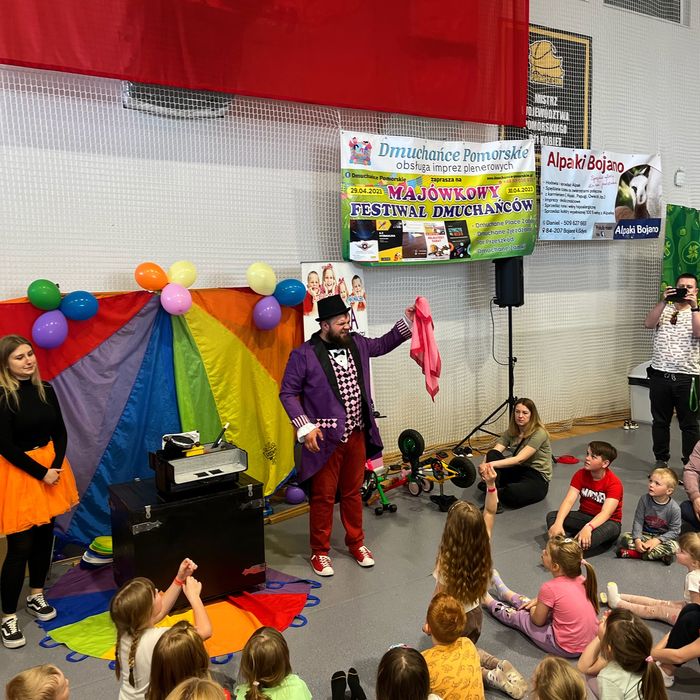 Iluzjonista, magik, animacje, animator, urodziny, cyrk, szczudlarz