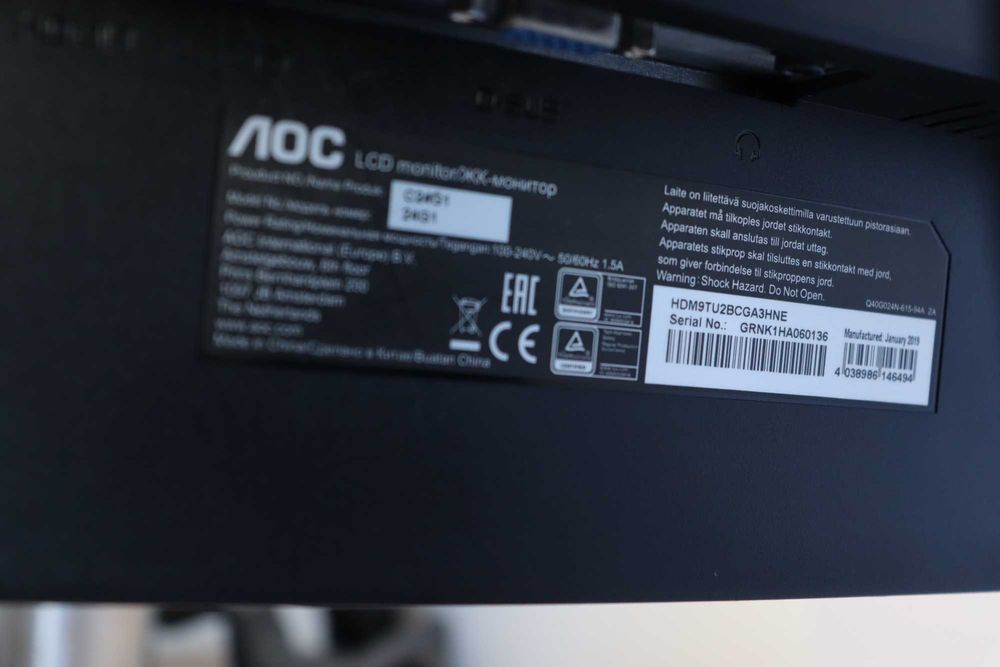 Monitor AOC C24G1 144Hz — Experiência de Jogo Imersiva com Curvatura!