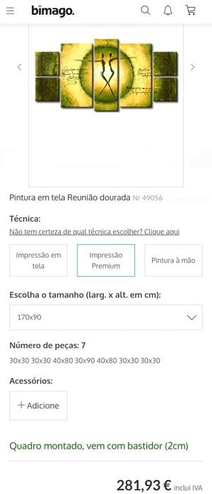 Quadro / Triptico / Pintura em tela