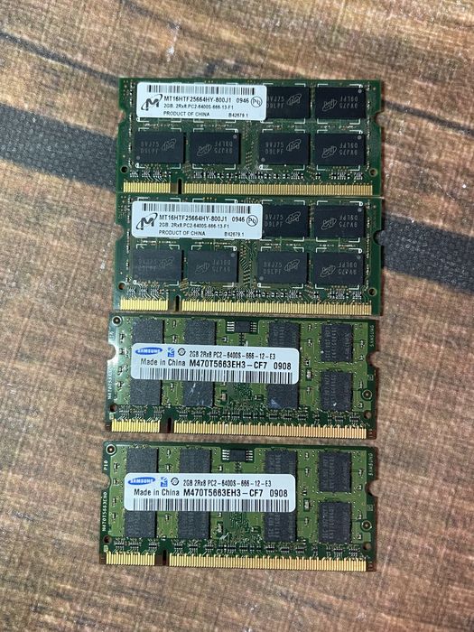 Kosci pamieci laptop 2GB samsung i MT 4szt