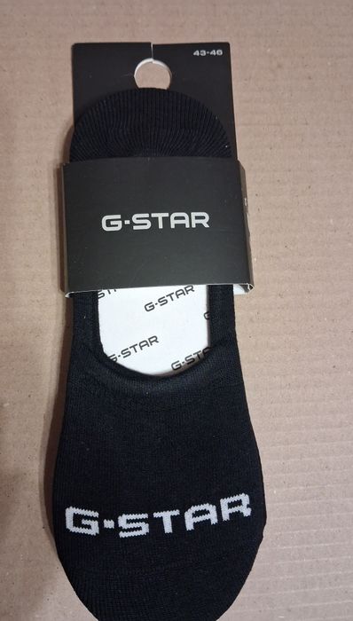 Шкарпетки сліди чорні білі G-star оригінал набір (3 пари)