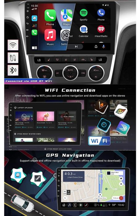 Rádio android 13 Volkswagen PASSAT 2012 A 2015 WiFi Carplay gps 2/64GB