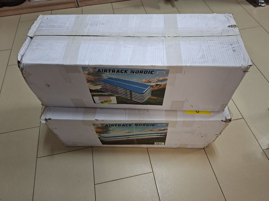 Mata gimnastyczna AirTrack Nordic Home Special Edition Niebieska 6m