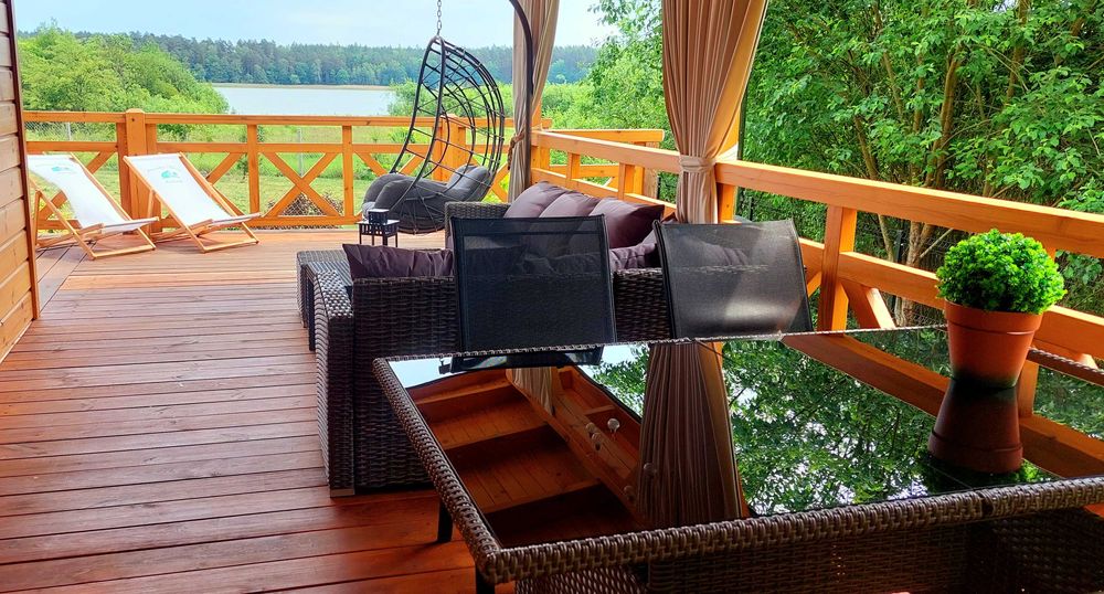 Domek z Jacuzzi nad jeziorem ferie wakacje weekend wolne