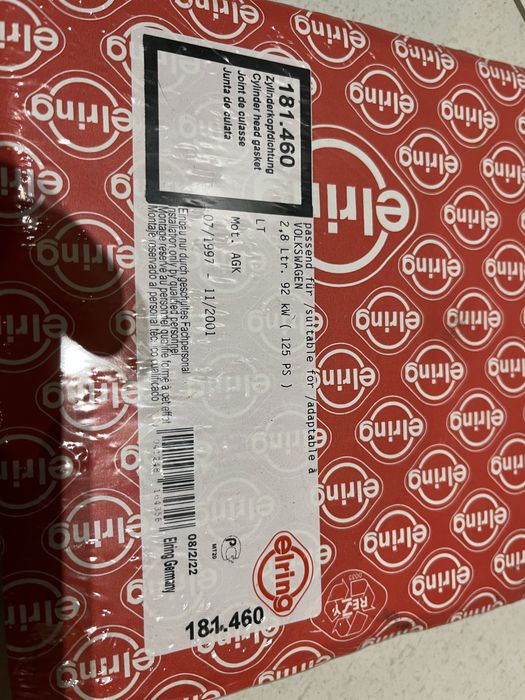 ELRING Uszczelka głowicy 181.460 Volkswagen VW LT 2.8l 92kw