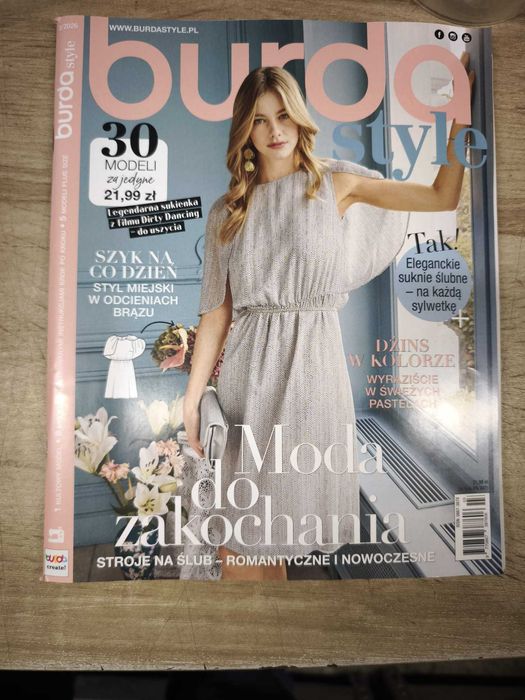 Burda Style 03/2026 Magazyn Wykroje Szycie Sukienka Dirty Dancing Nowa
