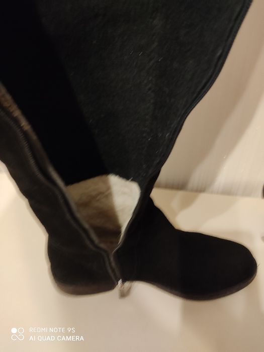 Ботфорти з натуральної замші,  сезон осінь- зима, 39р.