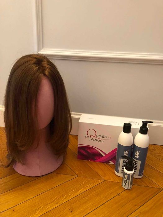 Naturalna peruka słowiańska ciemny blond