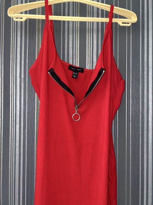 Сарафан, сукня  червона New Look міді з регульованими бретелями стрейч