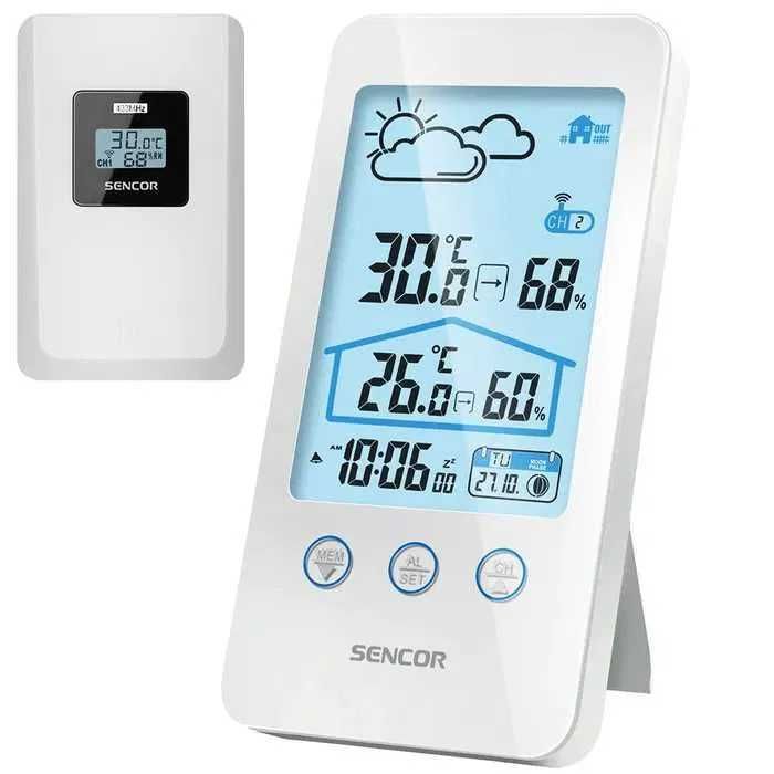 Stacja Pogody Meteo Termometr Elektryczny LCD Powystawowa