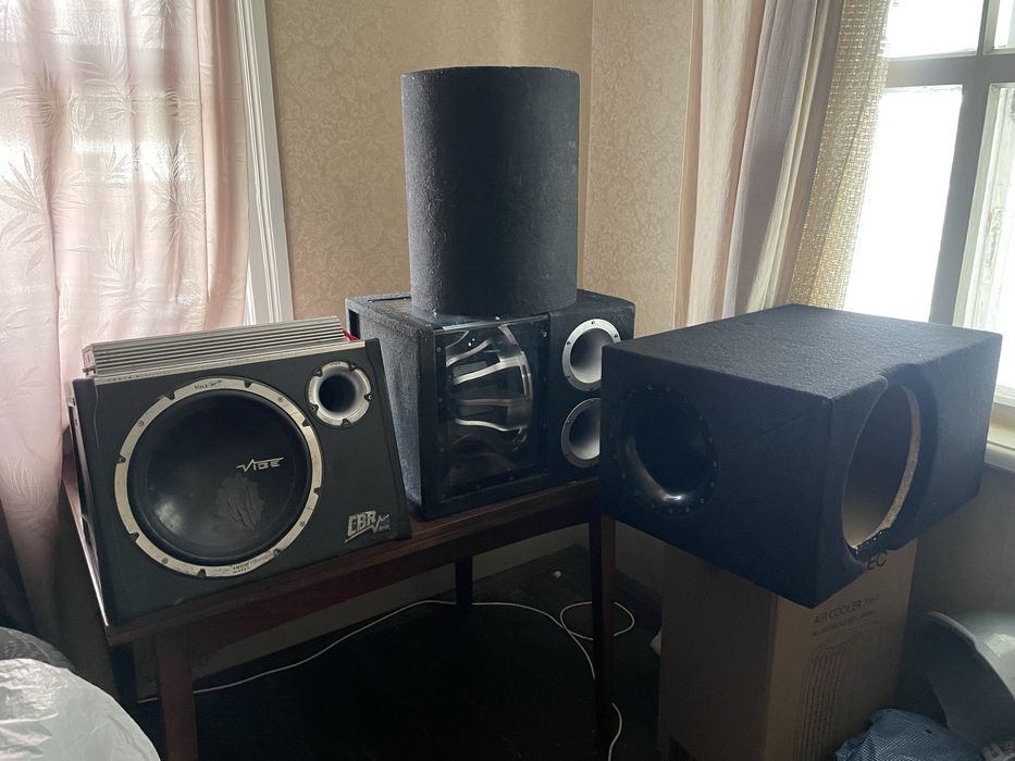 Сабвуфер 12 дюймів та моноблок/підсилювач