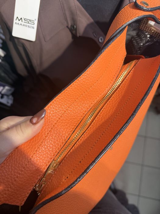 Велика сумка шопер оранжева Прада Prada