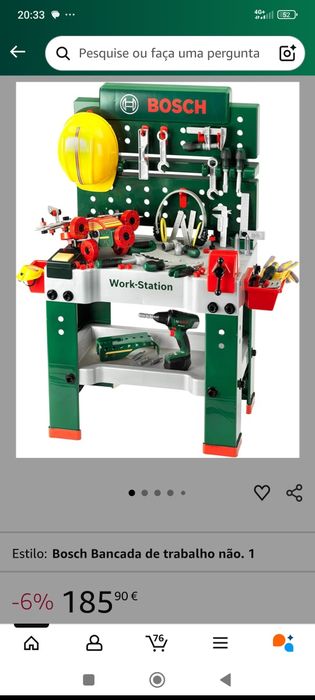 Bancada de trabalho Bosch de brincar