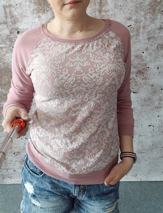 Bluza bawełniana z tłoczonym wzorem M/L