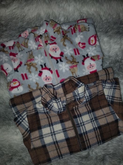 Ромпер флисовий 80 р. Клетка