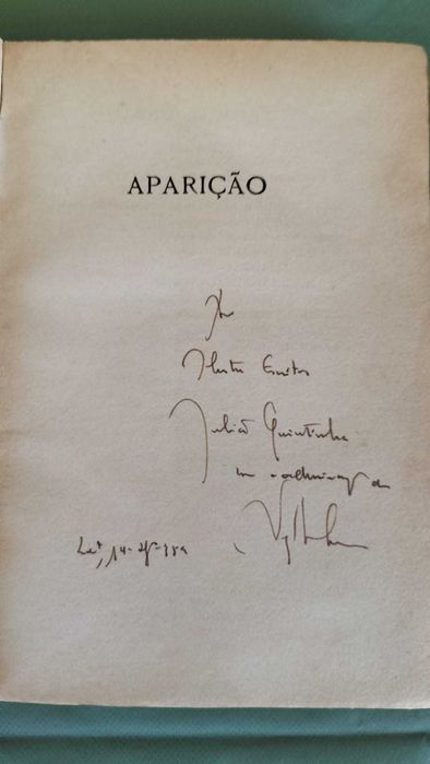 APARIÇÃO (1959) – VERGÍLIO FERREIRA – 1.ª EDIÇÃO – Dedicatória Autografada
