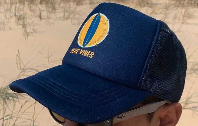 Cap Chapeu Bone Rede Trucker Surf Blue Vibes