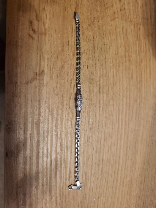 Piękna Srebrna bransoletka pr. 925 z cyrkoniami