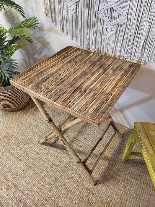 banco, banqueta, mesa, bambu, dobravel,  rustico