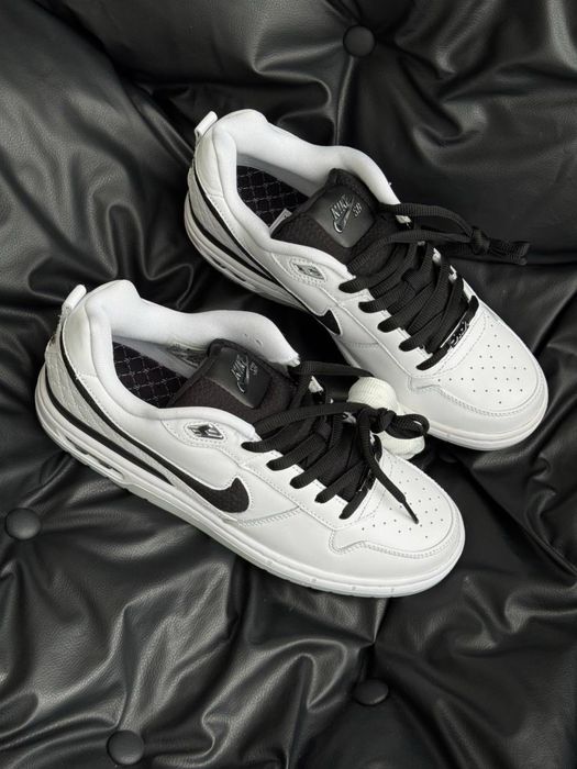 Оригинал Nike SB Paul Rodriguez Air Zoom White Black (HQ6828 100) кожание сб данк мужские найк