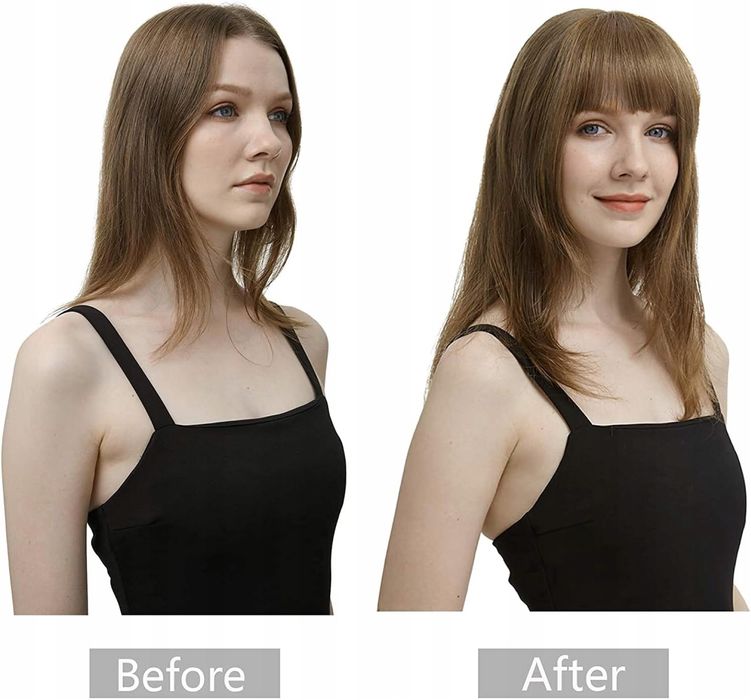Grzywka włosy naturalne ciemny blond
