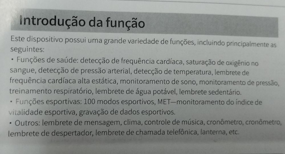 Smartwatch novo com várias funções