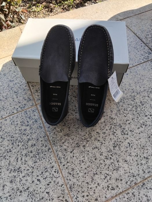 Mocassins de cor  azul