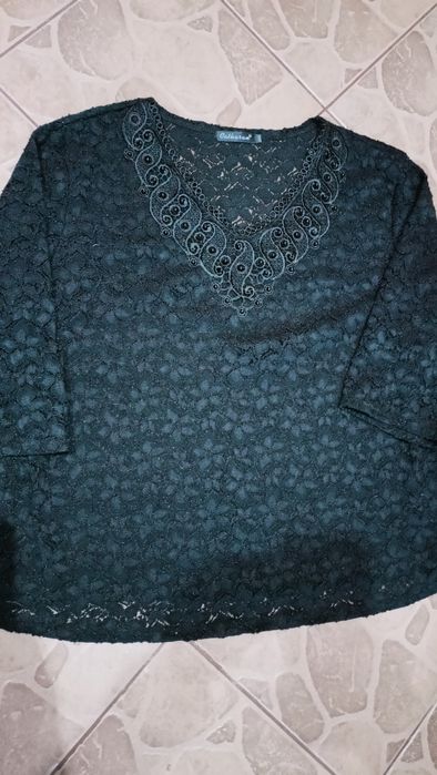 Elegancka, czarna bluzka XXXL