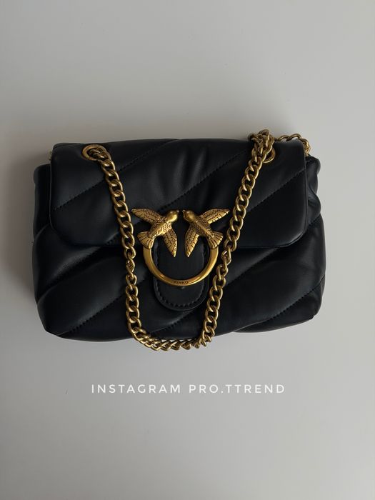 Сумка пуф Pinko, чорна сумка Pinko