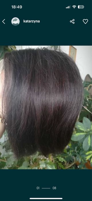 Peruka naturalna włosy ludzkie Mikroskora