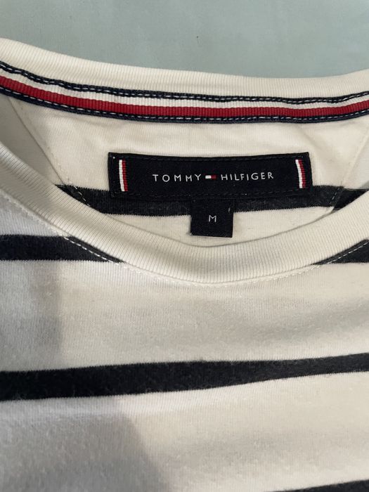 T-shirt Branca Riscas Tommy Hilfiger