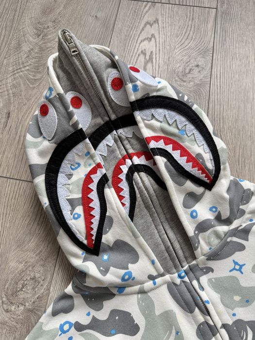 Зип худи Bape Double Shark 2026 (двойной капюшон)