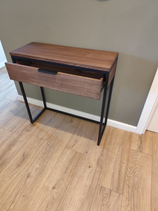 Konsola loft dębowa, toaletka z szufladą, drewno dąb