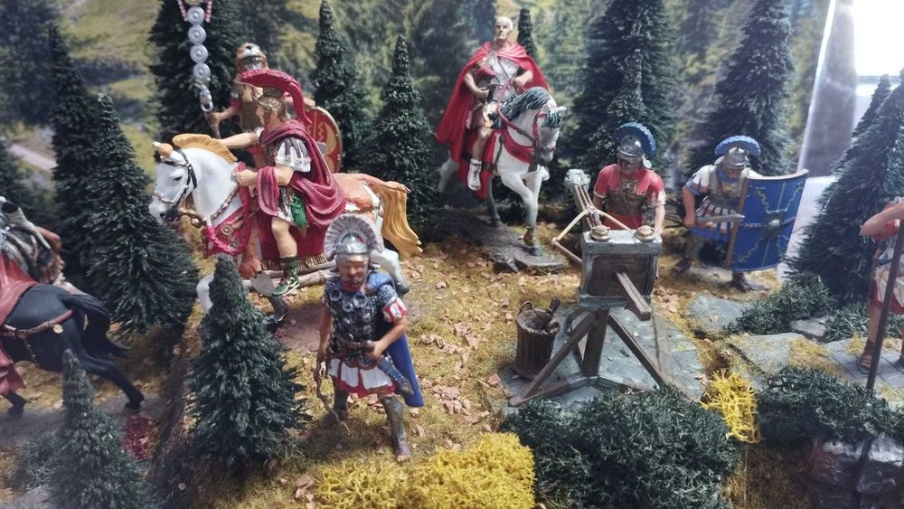 Coleção Soldados de chumbo do Império Romano, Planeta de Agostini, em diorama